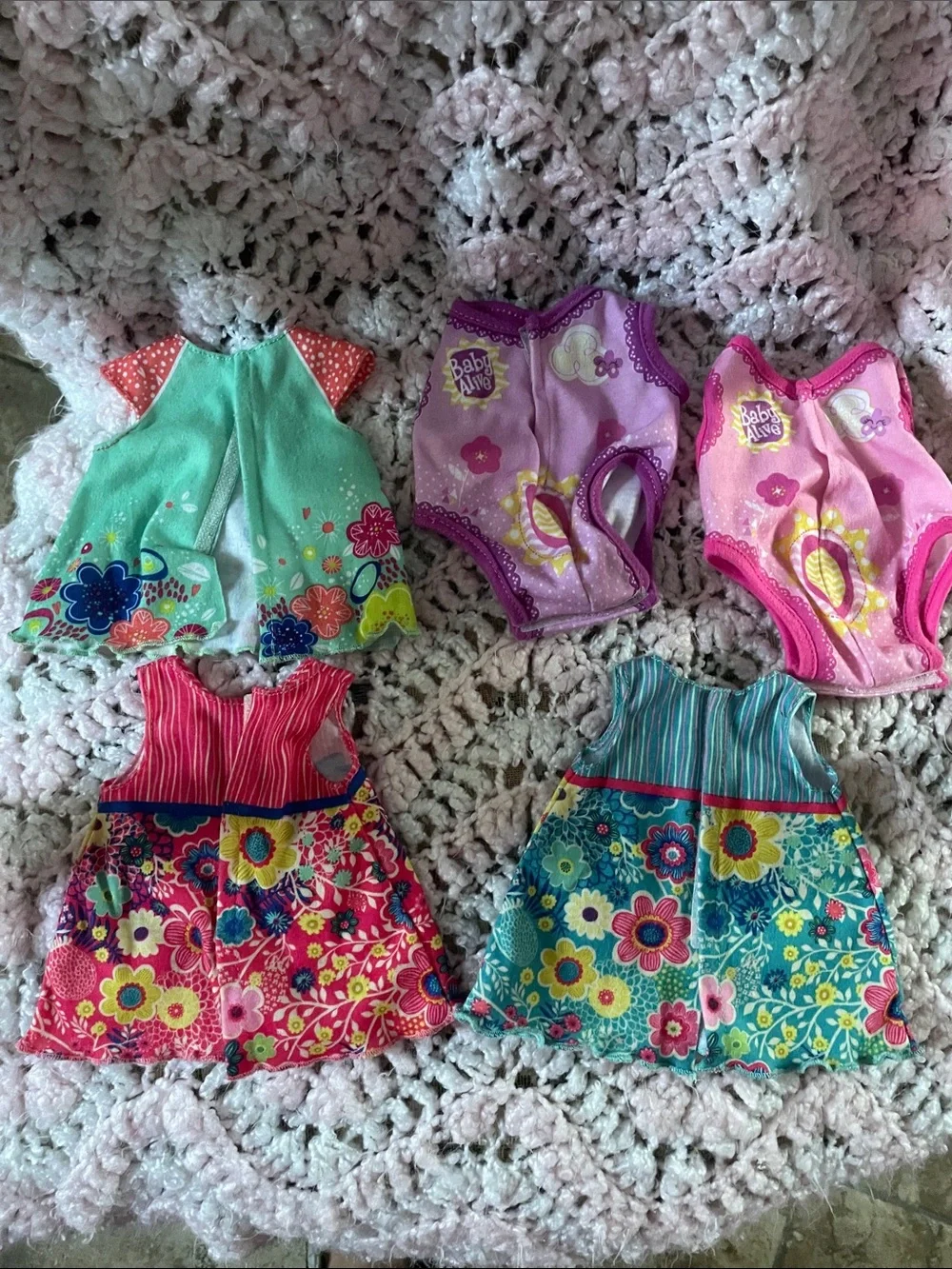 Baby Alive Doll outfit lot of 5 outfits